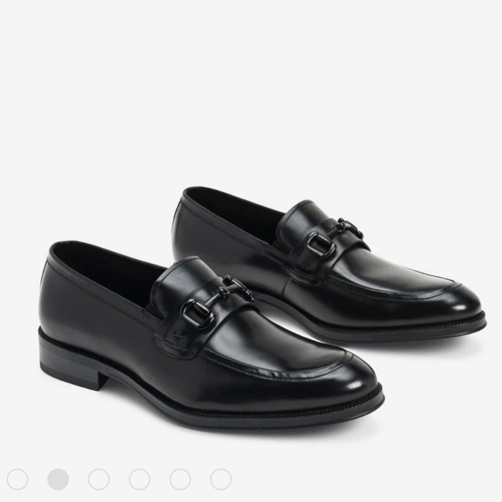 KENNETH COLE NEW YORK — BLACK, BROCK LEATHER SLIP-ON LOAFER, SIZE MENS US 8.5M - Picture 4 of 16